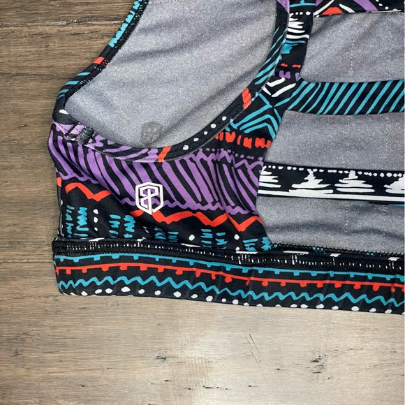 Born Primitive XL fits like M/L Sports Bra Multicolor Abstract - Picture 3 of 4